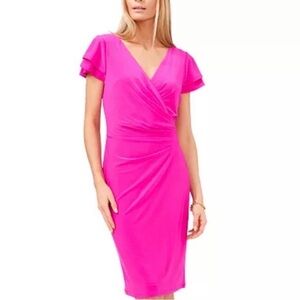 NWT MSK Women's Fuchsia Midi Dress Size Small